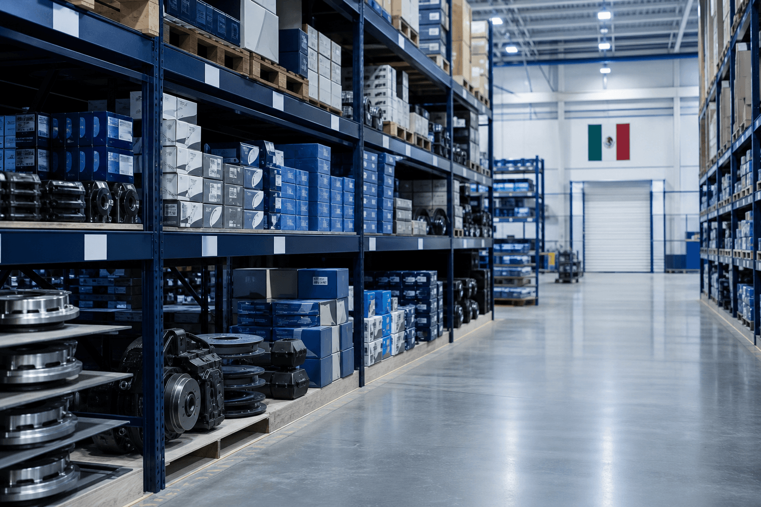 Centro de distribución de refacciones y autopartes, almacén organizado para surtido a talleres mecánicos